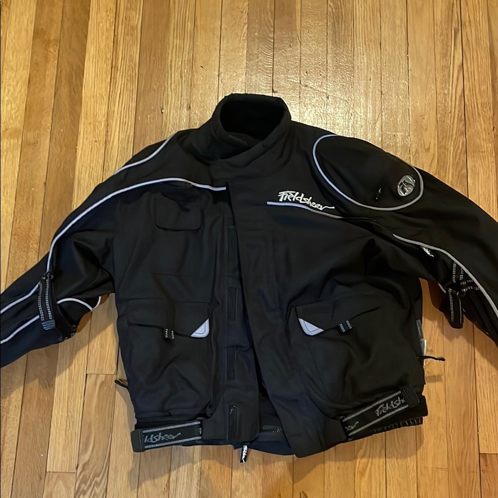 Fieldsheer Black Men’s Padded Motorcycle Jacket